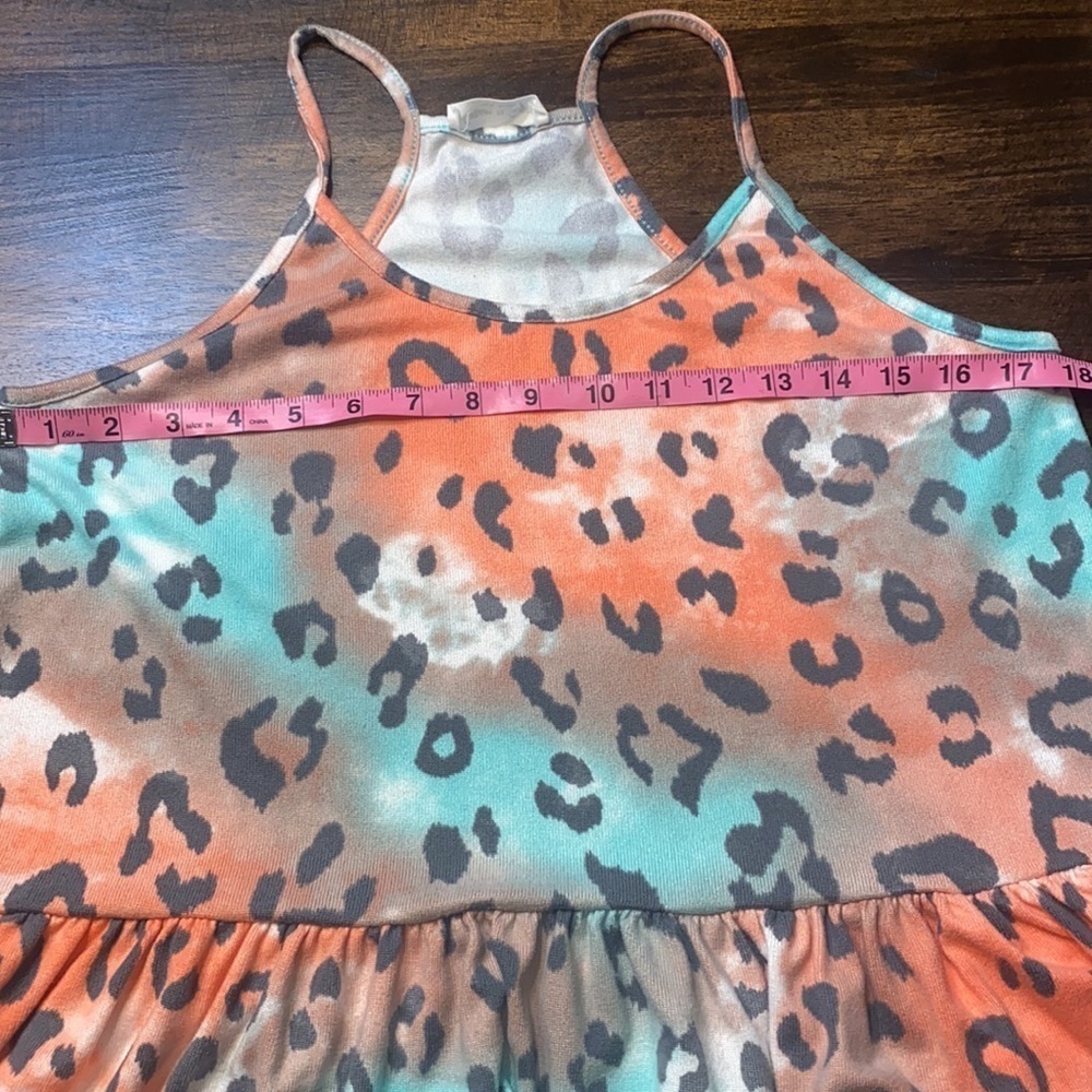 Multicolor Cheetah Print Ruffled Tank - Picture 9 of 9